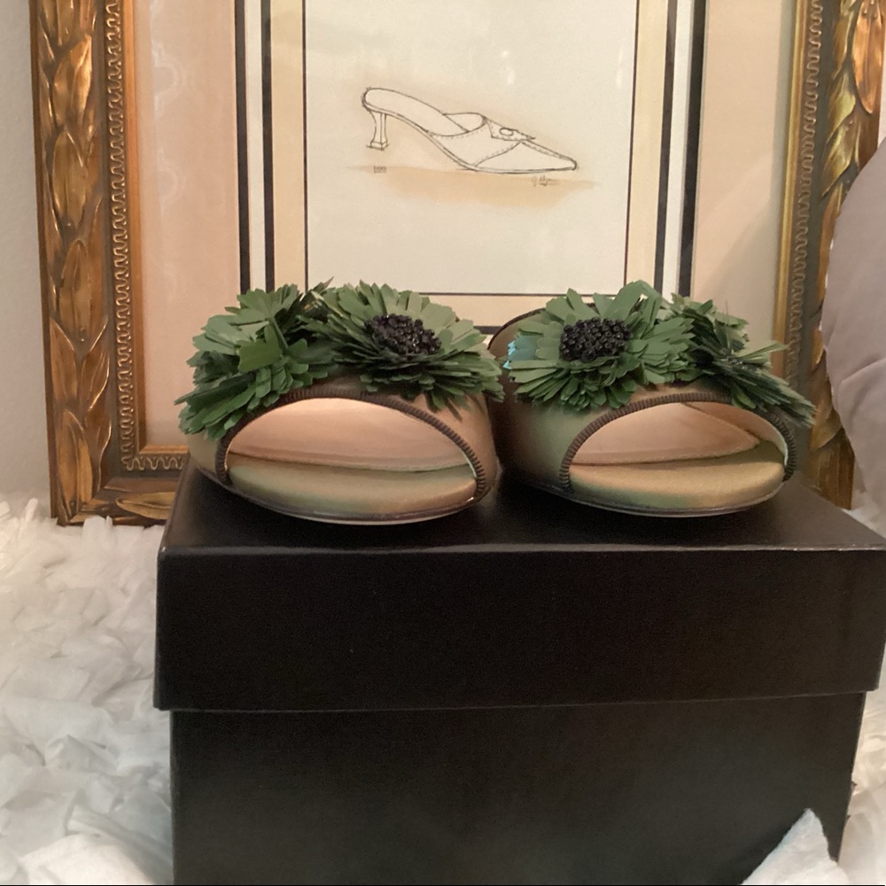 J.Crew Satin Floral Embellish Slides - Picture 8 of 9